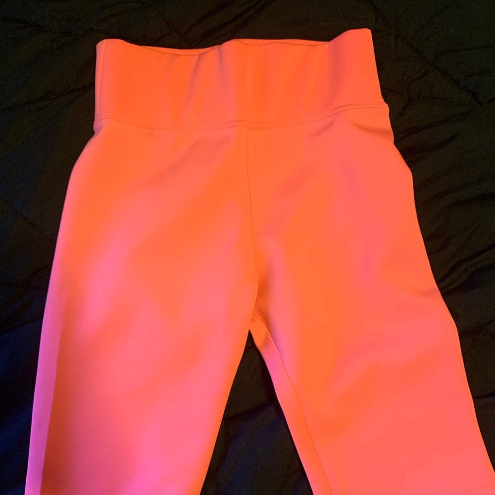 Neon Pink/Coral Biker Shorts